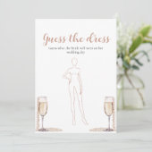 Invitation Jeux de devinette de robe de mariée Prosecco Perle (Debout devant)