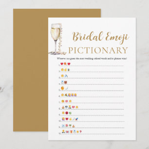 Invitation Jeux de devinette d'emojis pour enterrement de vie