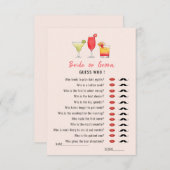 Invitation Jeux de douche de Cocktail Guess Who  (Devant / Derrière)