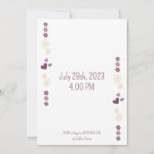 Invitation Jeux de filles et soirée de beauté (Dos)