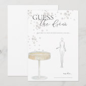 Invitation Jeux de mariage : perles et prosecco, devine la ro (Devant / Derrière)