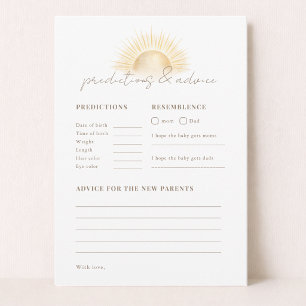 Invitation Jeux de prédictions et conseils pour la baby showe