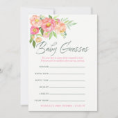 Invitation Jeux de prédictions pour bébé Shower de fleurs de (Devant)