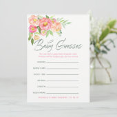 Invitation Jeux de prédictions pour bébé Shower de fleurs de (Debout devant)