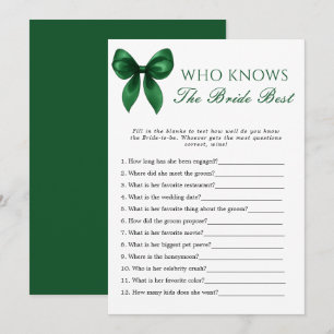 Invitation Jeux de Salle de Mariée: Qui Connaît le mieux la M