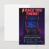 Invitation Jeux pour garçons - Retro Arcade Racing Anniversai (Devant / Derrière)