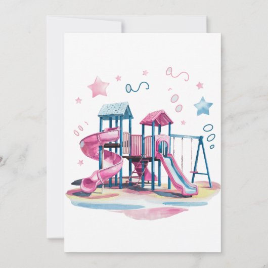 Invitation Jeux Slide Super Fun Anniversaire Accueil Bash (Dos)