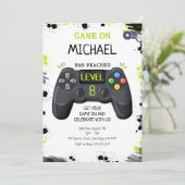Invitation Jeux Vidéo Anniversaire (Debout devant)