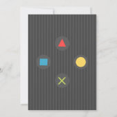 Invitation Jeux Vidéo Filles Fête d'anniversaire (Dos)