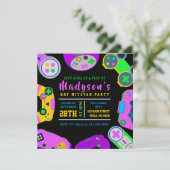 Invitation JEUX VIDÉO JEU Fille Bat mitzvah Soirée (Debout devant)