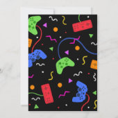 Invitation Jeux Vidéo Jeux Arcade Enfants Gamer (Dos)