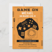 Invitation Jeux Vidéo Moderne Niveau Up Anniversaire Fête (Devant)