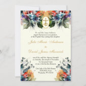 Invitation Jewel Toned Catholique Mariage et réception (Devant)