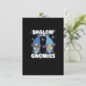 Invitation Jewish Hanukkah Menorah Dreidel Gnome Shalom To My (Debout devant)