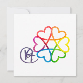 Invitation Jewish Star of Hearts Art