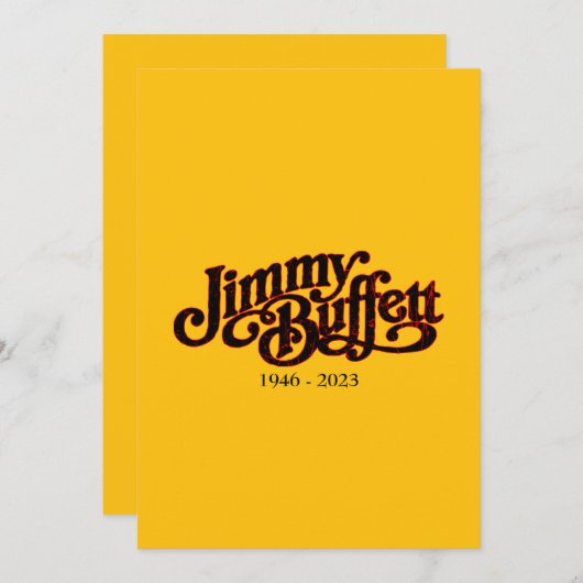 Invitation jimmy buffett margarita (Devant / Derrière)