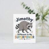 Invitation Jimothy différent est mon superpouvoir (Debout devant)