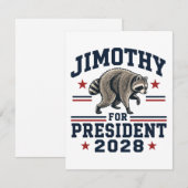 Invitation Jimothy président 2028 (Devant / Derrière)