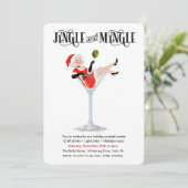 Invitation Jingle and Mingle Holiday Cocktail Martini (Debout devant)