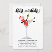 Invitation Jingle and Mingle Holiday Cocktail Martini (Devant)