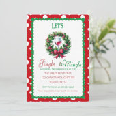 Invitation Jingle and Mingle Holiday Cocktail Party (Debout devant)