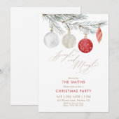 Invitation Jingle and Mingle Ornament Christmas Party (Devant / Derrière)
