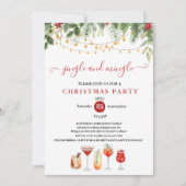Invitation jingle and Mingle String Christmas Cocktail Party (Devant)