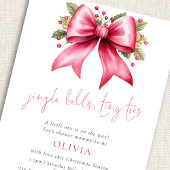 Invitation Jingle Bells Minuscules orteils Baby shower de Noë