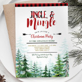 Invitation Jingle blanc & Mingle Noël Party Lumberjack