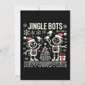 Invitation Jingle Bots Festive Robots de vacances avec chapea (Devant)