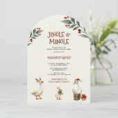 Invitation Jingle de Noël de l'oie d'hiver (Debout devant)