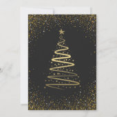 Invitation Jingle en or noir moderne et fête de vacances Ming (Dos)