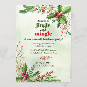 Invitation Jingle et fête de Noël de Mingle