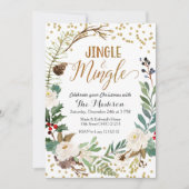 Invitation Jingle et fête de Noël Mingle (Devant)