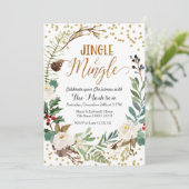 Invitation Jingle et fête de Noël Mingle (Debout devant)