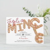 Invitation Jingle et mélanger la lettre pain d'épices fête de (Debout devant)