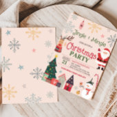 Invitation Jingle et Mingle adorable fête de Noël