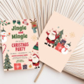 Invitation Jingle et Mingle Cute Fête de Noël