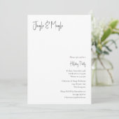 Invitation Jingle et Mingle de Noël moderne (Debout devant)