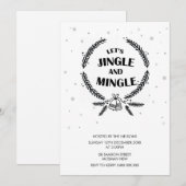 Invitation Jingle et Mingle Fête de Noël (Devant / Derrière)