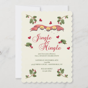Invitation Jingle et Mingle Fête de Vacances