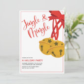 Invitation Jingle et Mingle Fête de Vacances (Debout devant)
