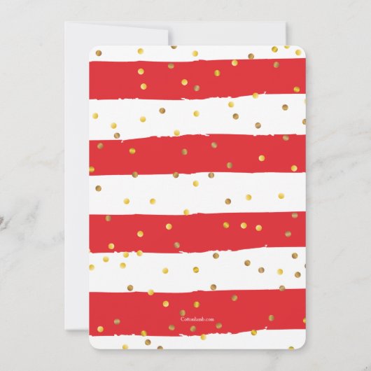 Invitation Jingle et Mingle Gold Confetti (Dos)