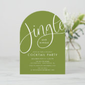 Invitation Jingle et Mingle Holiday Cocktail Party (Debout devant)