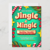 Invitation Jingle et Mingle Holiday - Turquoise (Devant)