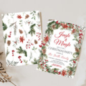 Invitation Jingle et Mingle Holly Berries fête de Noël