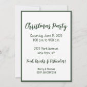 Invitation Jingle Et Mingle Noël Boston Terrier Chiens (Dos)