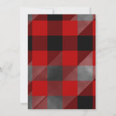 Invitation Jingle et Mingle Plaid Buffalo Argent Rouge (Dos)
