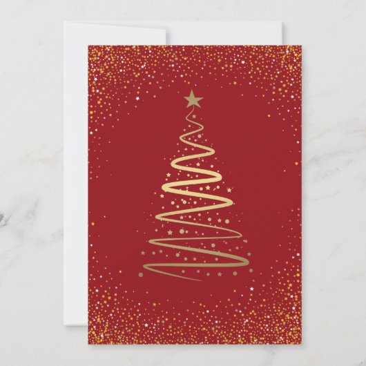 Invitation Jingle et Mingle Red Gold (Dos)