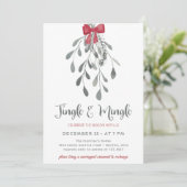 Invitation Jingle et Mingle sous le mistletoe Holiday (Debout devant)